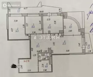 101.5 м², 4-комнатная квартира, этаж 3 из 14, 102 м², изображение - 35