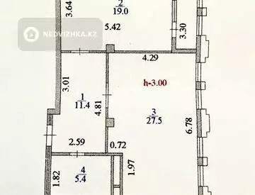 2-комнатная квартира, этаж 6 из 9, 65 м²