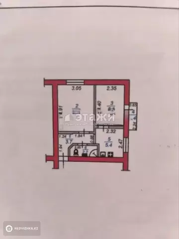 35 м², 2-комнатная квартира, этаж 3 из 4, 35 м², изображение - 10