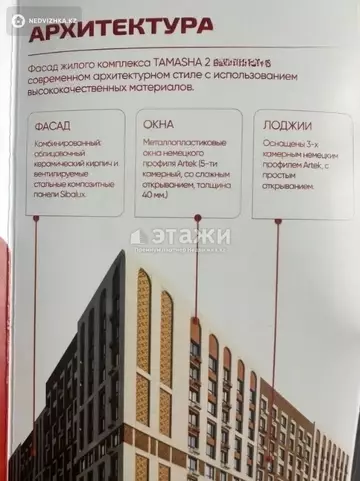 2-комнатная квартира, этаж 7 из 12, 61 м²