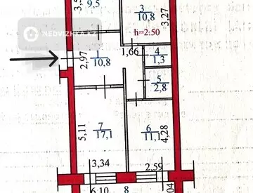 66.6 м², 3-комнатная квартира, этаж 4 из 5, 67 м², изображение - 44