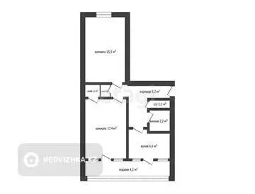 58 м², 2-комнатная квартира, этаж 1 из 5, 58 м², изображение - 21