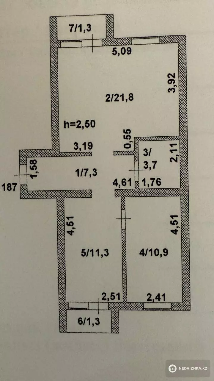 58 м², 3-комнатная квартира, этаж 4 из 5, 58 м², изображение - 1
