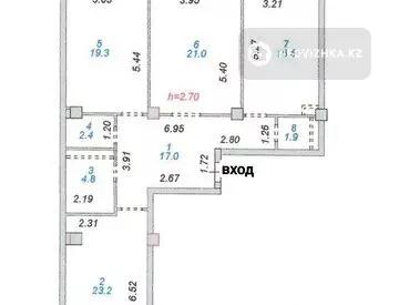 3-комнатная квартира, этаж 12 из 13, 111 м²