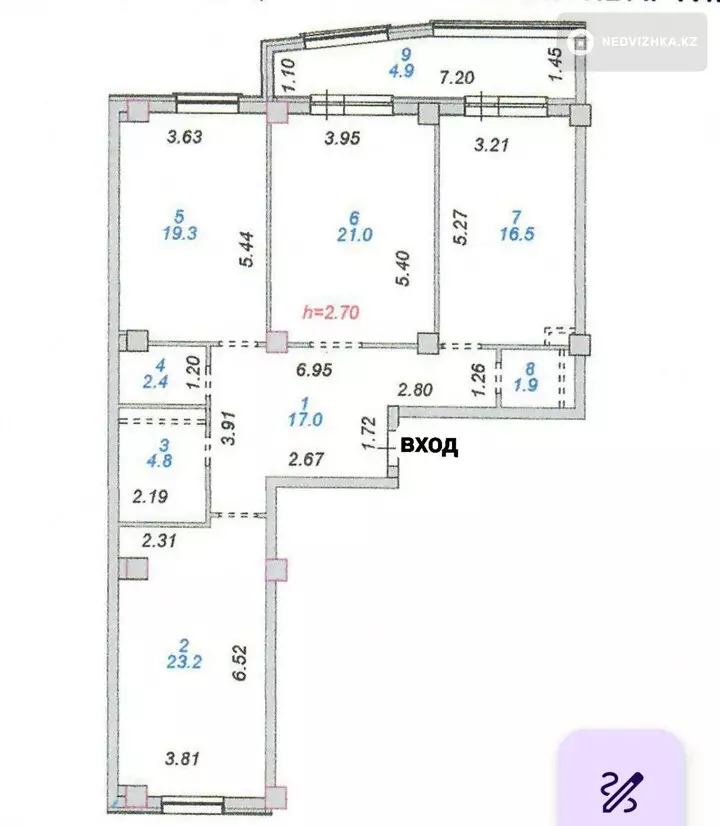 111 м², 3-комнатная квартира, этаж 12 из 13, 111 м², изображение - 1
