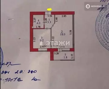1-комнатная квартира, этаж 3 из 10, 38 м²