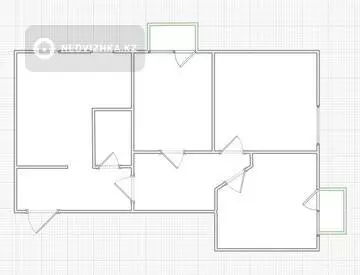 3-комнатная квартира, этаж 3 из 4, 72 м²