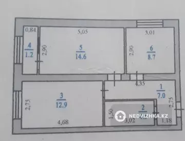 49 м², 2-комнатная квартира, этаж 3 из 3, 49 м², изображение - 6