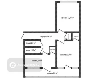 50.4 м², 2-комнатная квартира, этаж 3 из 5, 50 м², изображение - 13