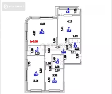 3-комнатная квартира, этаж 16 из 21, 109 м²