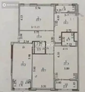 4-комнатная квартира, этаж 2 из 11, 126 м²