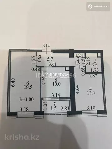55 м², 2-комнатная квартира, этаж 3 из 9, 55 м², изображение - 7