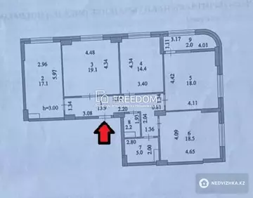 4-комнатная квартира, этаж 5 из 18, 110 м²