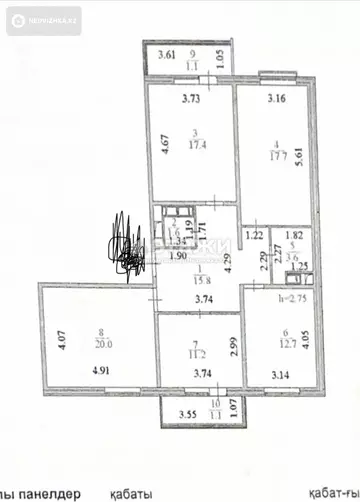 102 м², 4-комнатная квартира, этаж 5 из 7, 102 м², изображение - 26