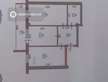 61 м², 2-комнатная квартира, этаж 5 из 5, 61 м², изображение - 14