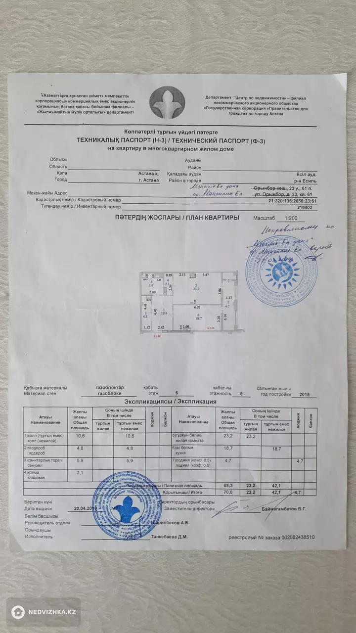 70 м², 1-комнатная квартира, этаж 6 из 7, 70 м², изображение - 1