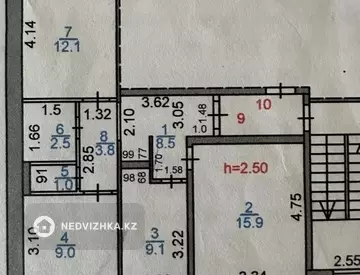 3-комнатная квартира, этаж 3 из 9, 64 м²