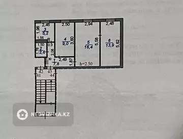 54.9 м², 3-комнатная квартира, этаж 1 из 5, 55 м², изображение - 7