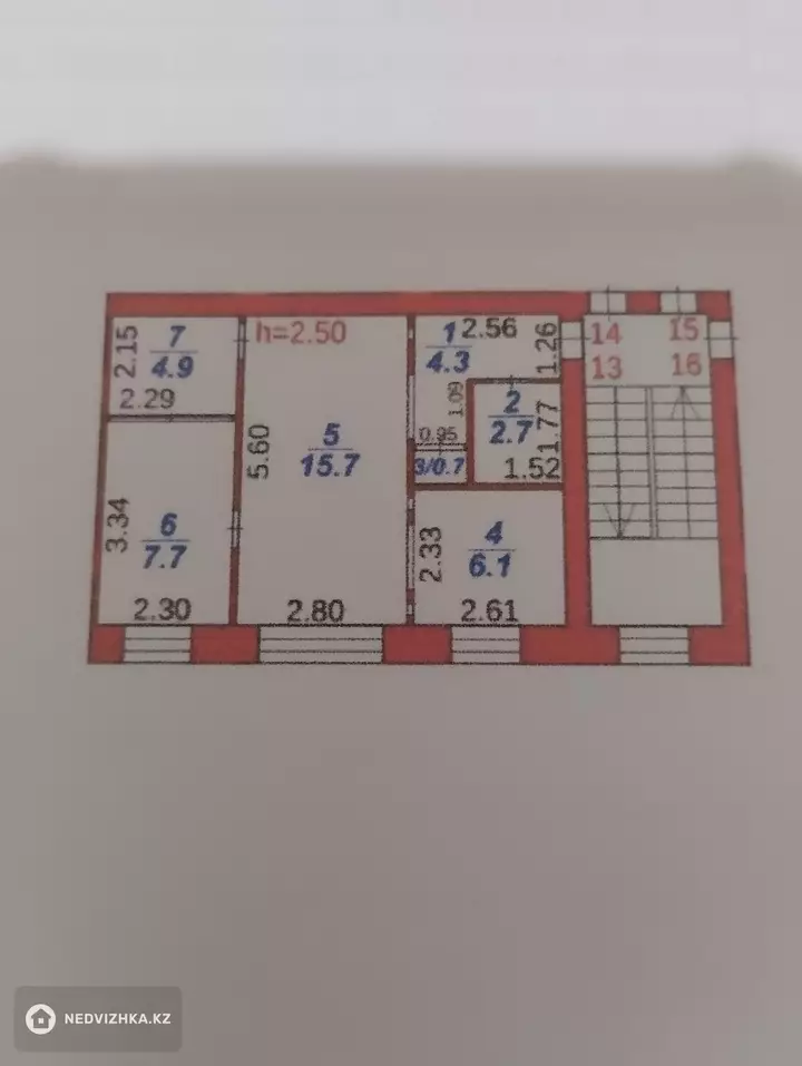 42 м², 3-комнатная квартира, этаж 2 из 4, 42 м², изображение - 1