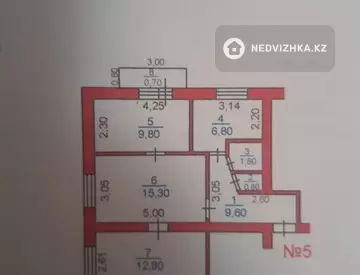 57.7 м², 3-комнатная квартира, этаж 2 из 4, 58 м², изображение - 5