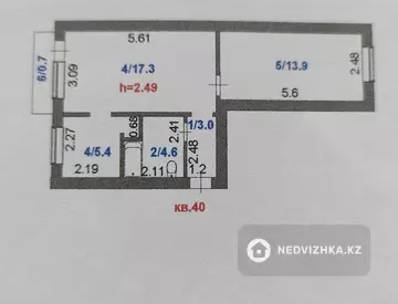 44 м², 2-комнатная квартира, этаж 4 из 5, 44 м², изображение - 7