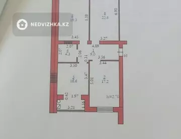 3-комнатная квартира, этаж 2 из 5, 90 м²