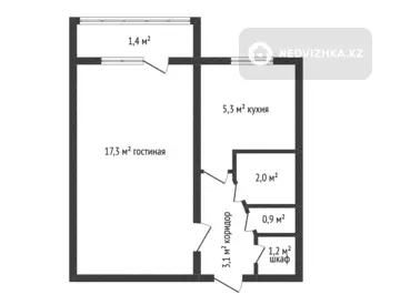 30.5 м², 1-комнатная квартира, этаж 4 из 5, 30 м², изображение - 7