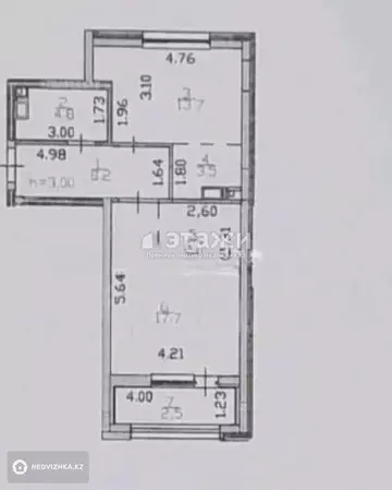 2-комнатная квартира, этаж 5 из 12, 57 м²