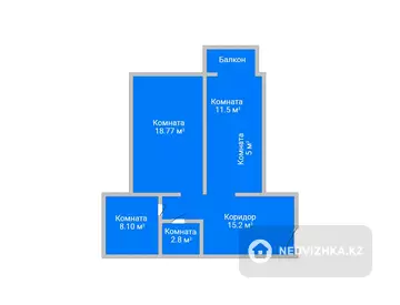 3-комнатная квартира, этаж 10 из 10, 63 м²