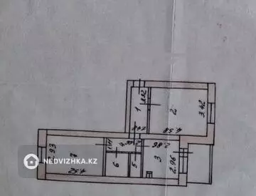 49.4 м², 2-комнатная квартира, этаж 6 из 6, 49 м², изображение - 7
