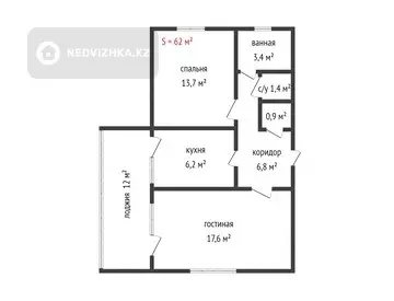 60 м², 2-комнатная квартира, этаж 2 из 5, 60 м², изображение - 12