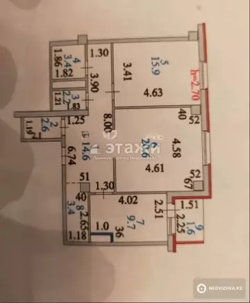 2-комнатная квартира, этаж 8 из 12, 74 м²