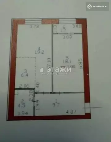 2-комнатная квартира, этаж 10 из 12, 61 м²