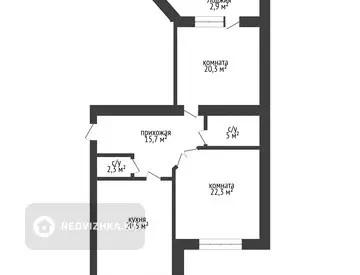 89 м², 2-комнатная квартира, этаж 5 из 5, 89 м², изображение - 11