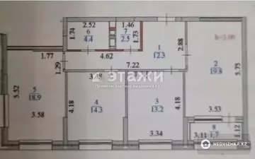 3-комнатная квартира, этаж 14 из 14, 88 м²