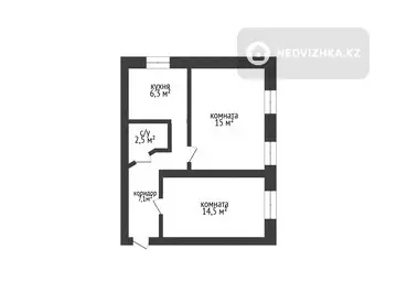 45.4 м², 2-комнатная квартира, этаж 1 из 2, 45 м², изображение - 9