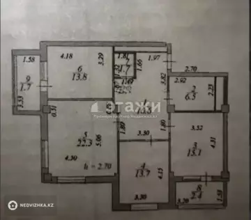 3-комнатная квартира, этаж 17 из 18, 94 м²