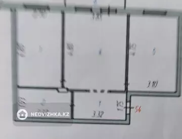 2-комнатная квартира, этаж 4 из 4, 57 м², на длительный срок