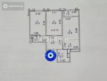 3-комнатная квартира, этаж 6 из 24, 71 м²