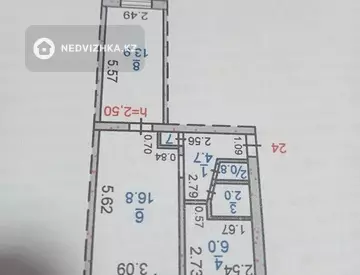 2-комнатная квартира, этаж 2 из 5, 47 м²