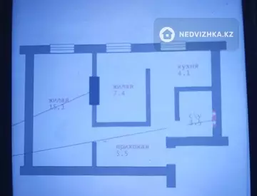 2-комнатная квартира, этаж 2 из 2, 38 м²