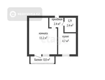 21.5 м², 1-комнатная квартира, этаж 5 из 5, 22 м², изображение - 7