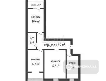 66.5 м², 3-комнатная квартира, этаж 5 из 9, 66 м², изображение - 22