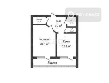 50.7 м², 1-комнатная квартира, этаж 5 из 9, 51 м², изображение - 9