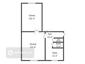 43.9 м², 2-комнатная квартира, этаж 1 из 5, 44 м², изображение - 8