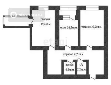 93.8 м², 2-комнатная квартира, этаж 5 из 5, 94 м², изображение - 16