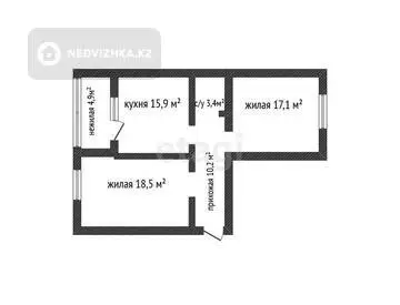 70 м², 2-комнатная квартира, этаж 1 из 5, 70 м², изображение - 11