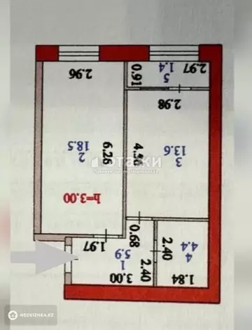 1-комнатная квартира, этаж 12 из 12, 43 м²