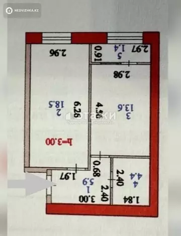 1-комнатная квартира, этаж 12 из 12, 43 м²