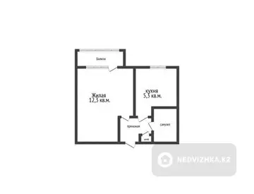 1-комнатная квартира, этаж 5 из 5, 22 м²